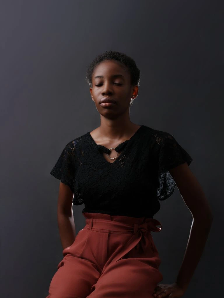 Music desk lead photographed in her Atlanta home studio.